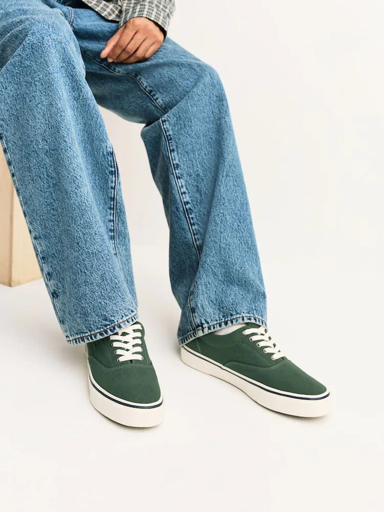 NEXT Canvas CVO Trainers Green