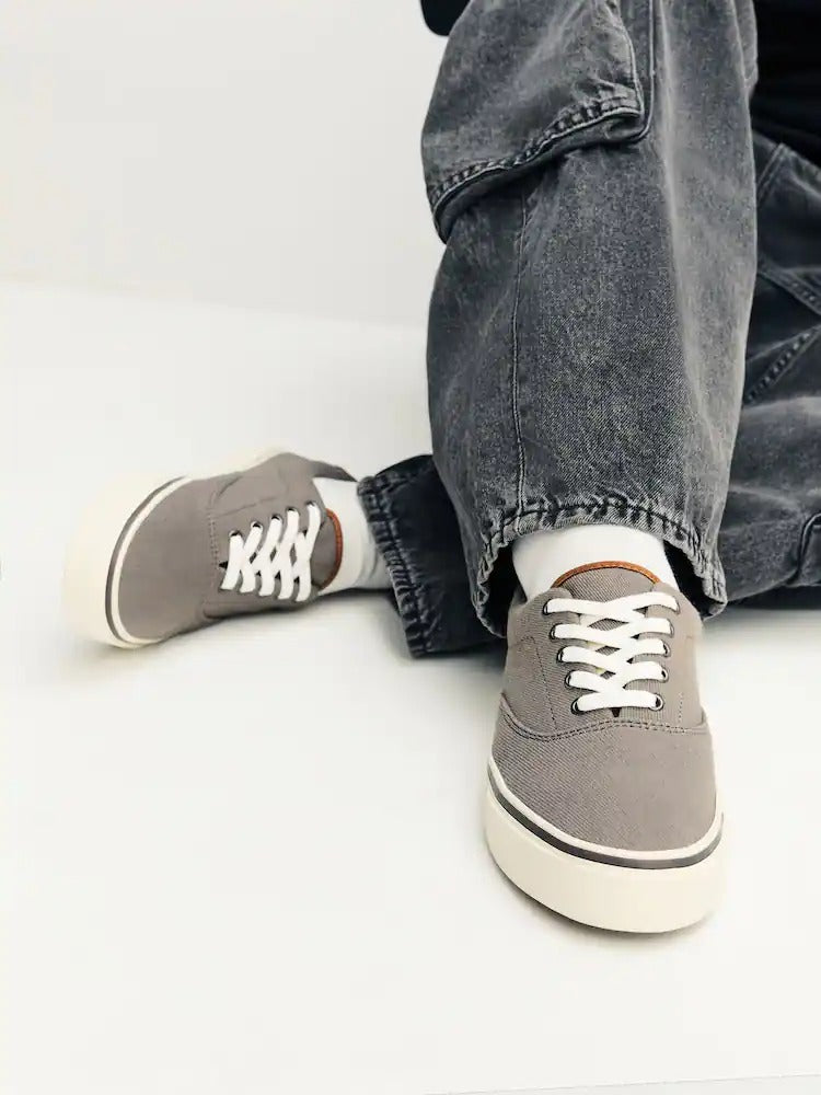 NEXT Canvas CVO Trainers Grey