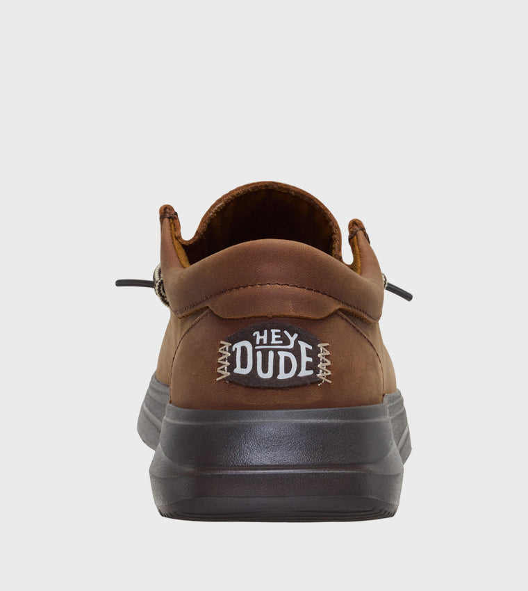 Hey Dude Wally COMF Grain Leather Shoes for Men