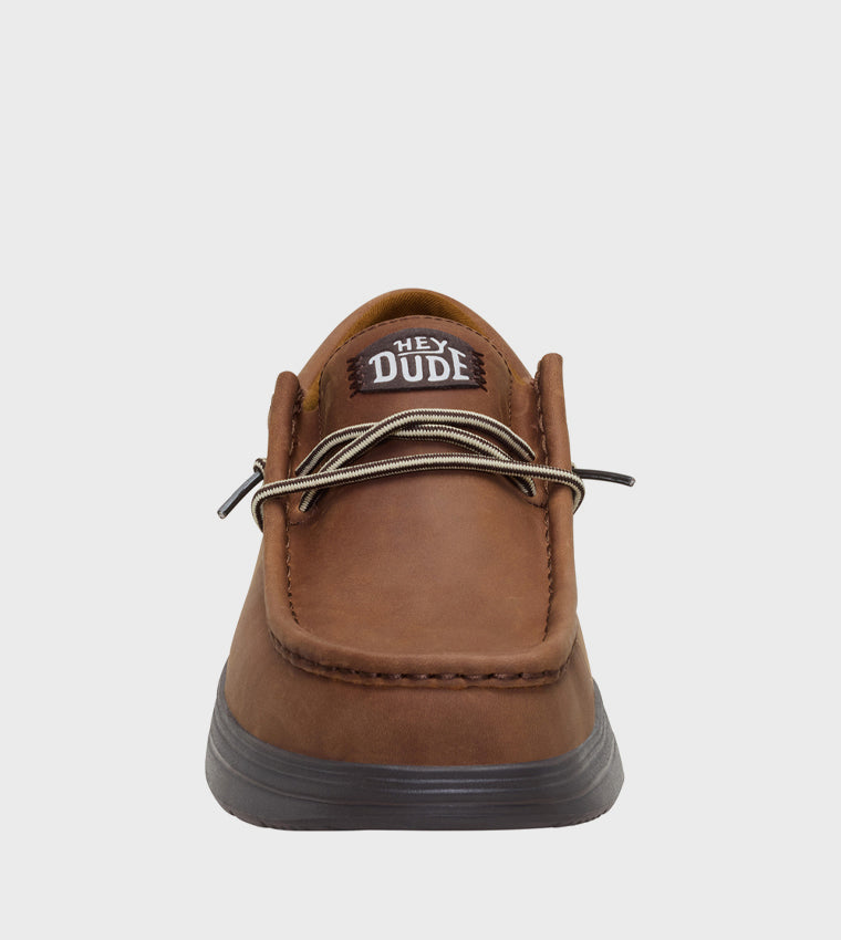 Hey Dude Wally COMF Grain Leather Shoes for Men