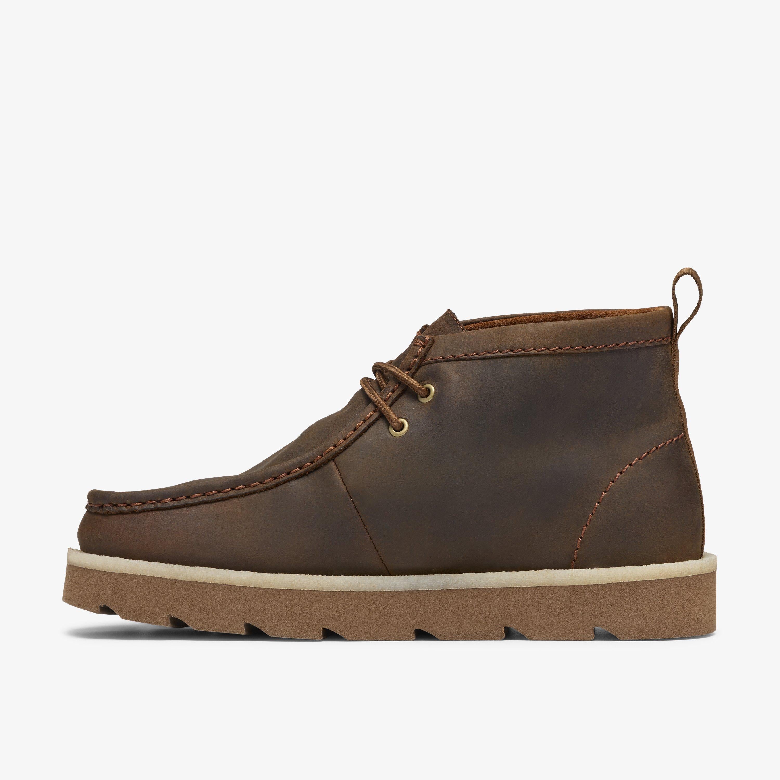 Clarks Originals Meare Walla Lace Waxy Leather Ankle Boots