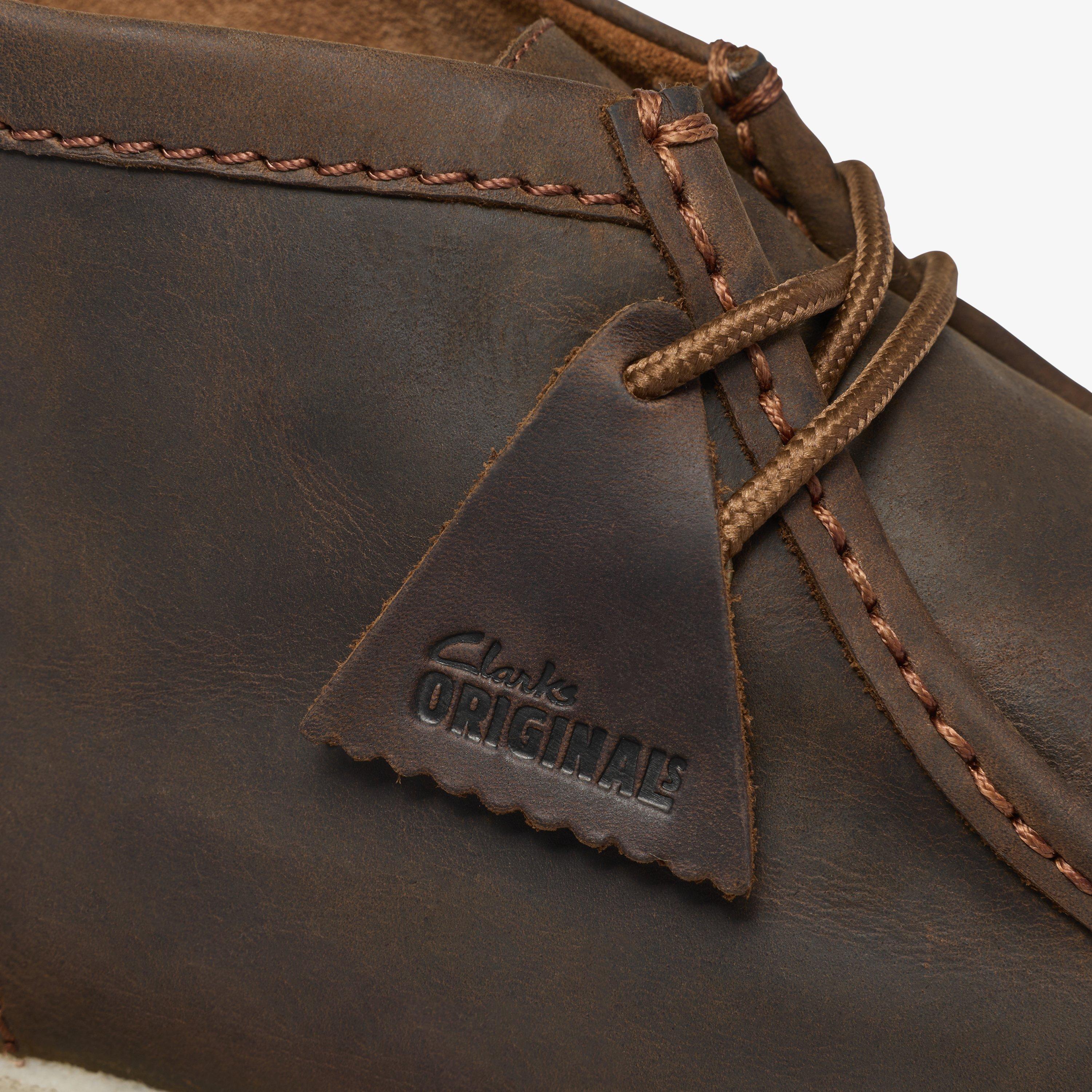 Clarks Originals Meare Walla Lace Waxy Leather Ankle Boots