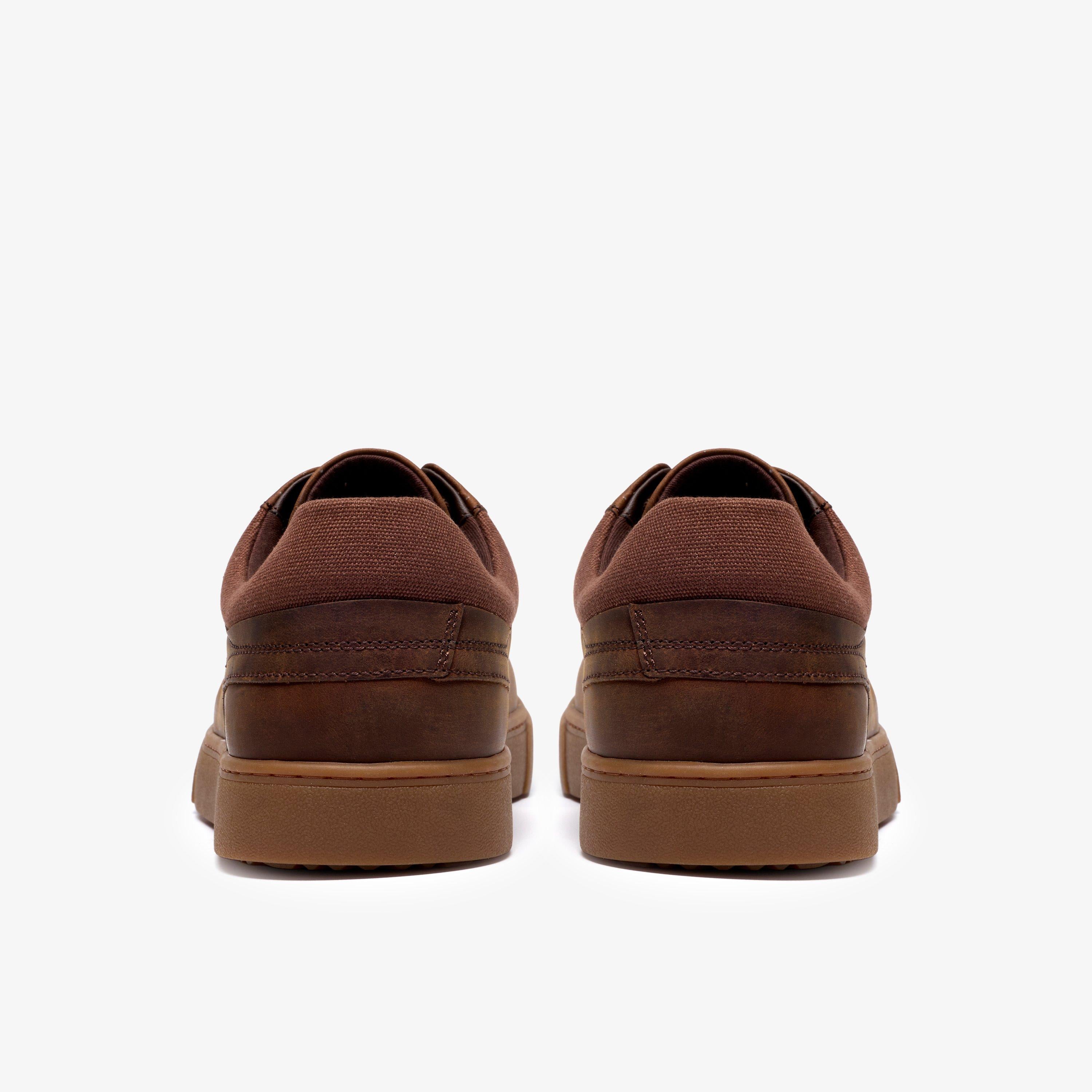 Clarks Lydford Lo Khaki Leather Lace Up Casual Shoes