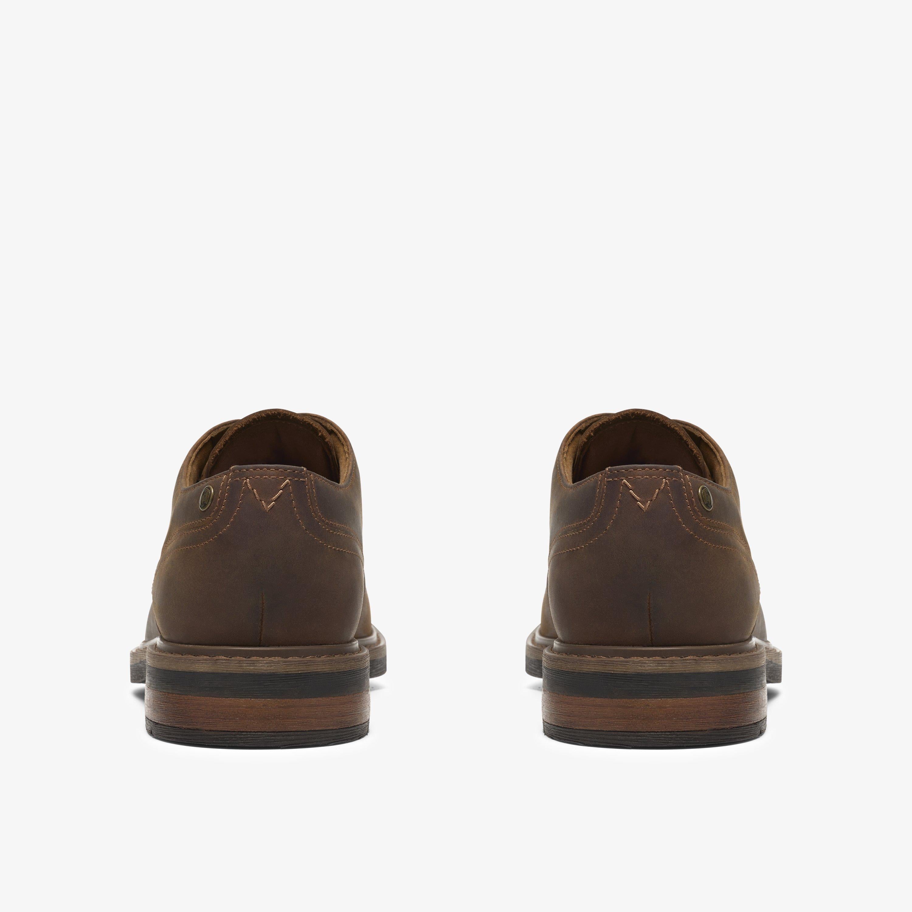 Clarks Newford Lace Beeswax Leather Derby Shoes