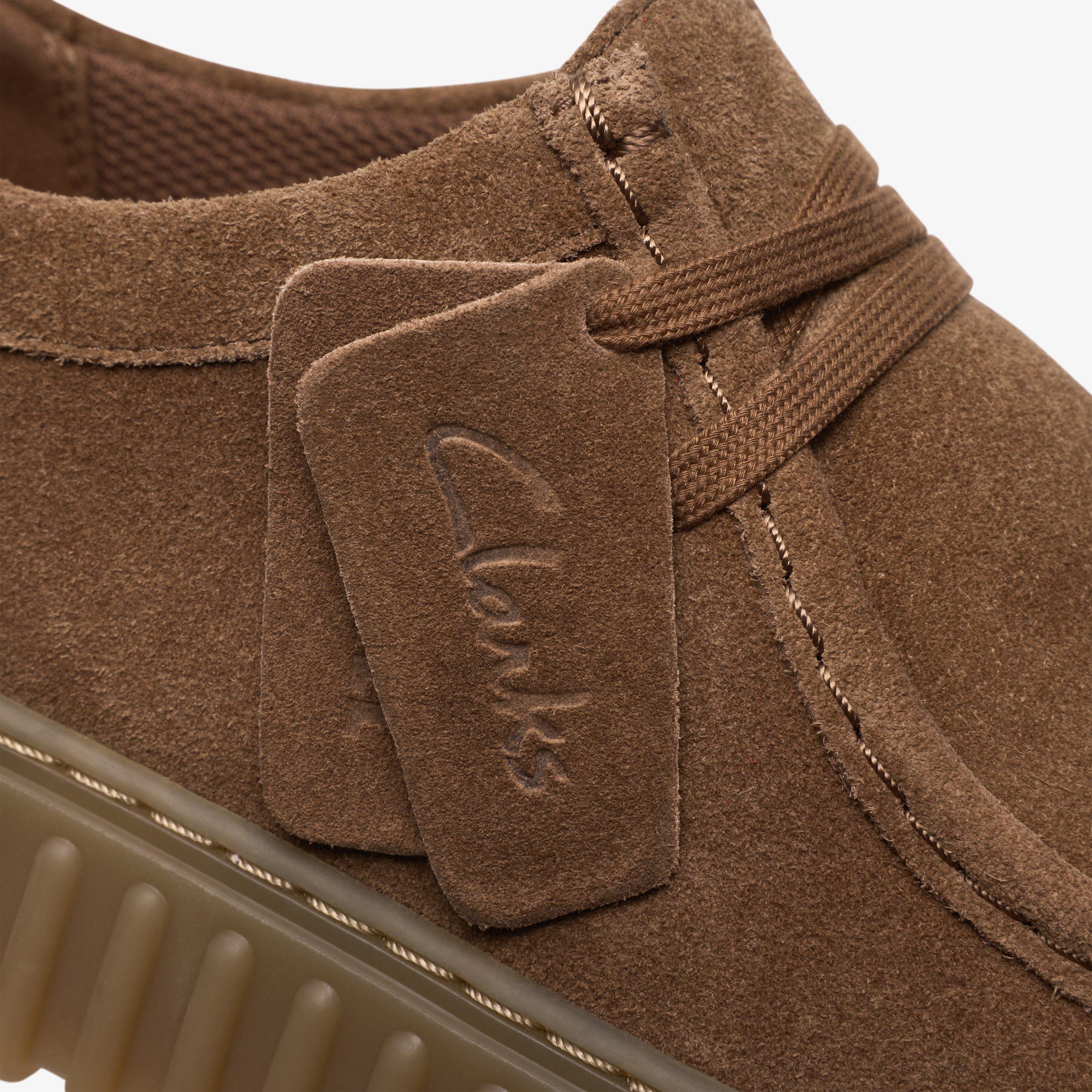 Clarks Torhill Lo Cola Suede Lace Up Casual Shoes
