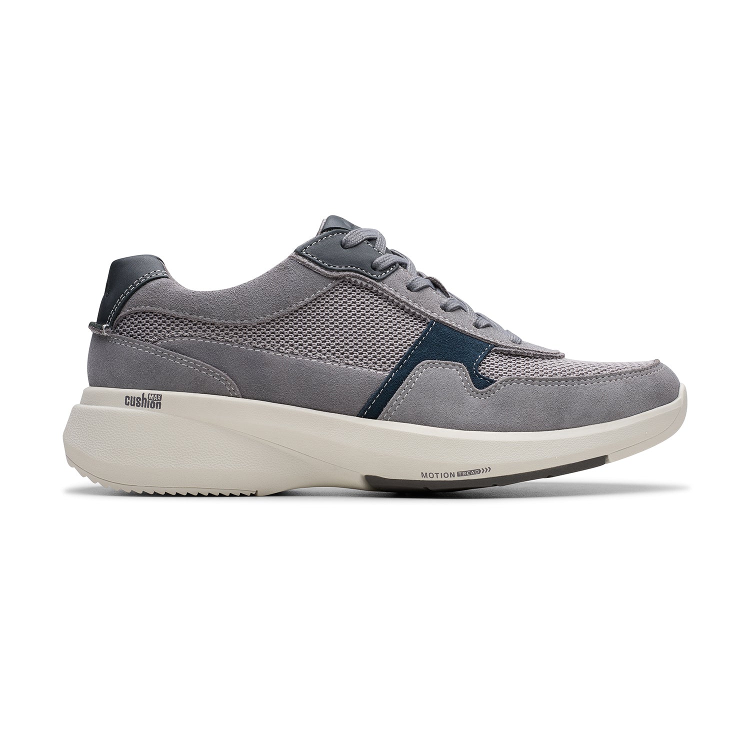 Clarks Lehman Race Suede Trainers Dark Grey