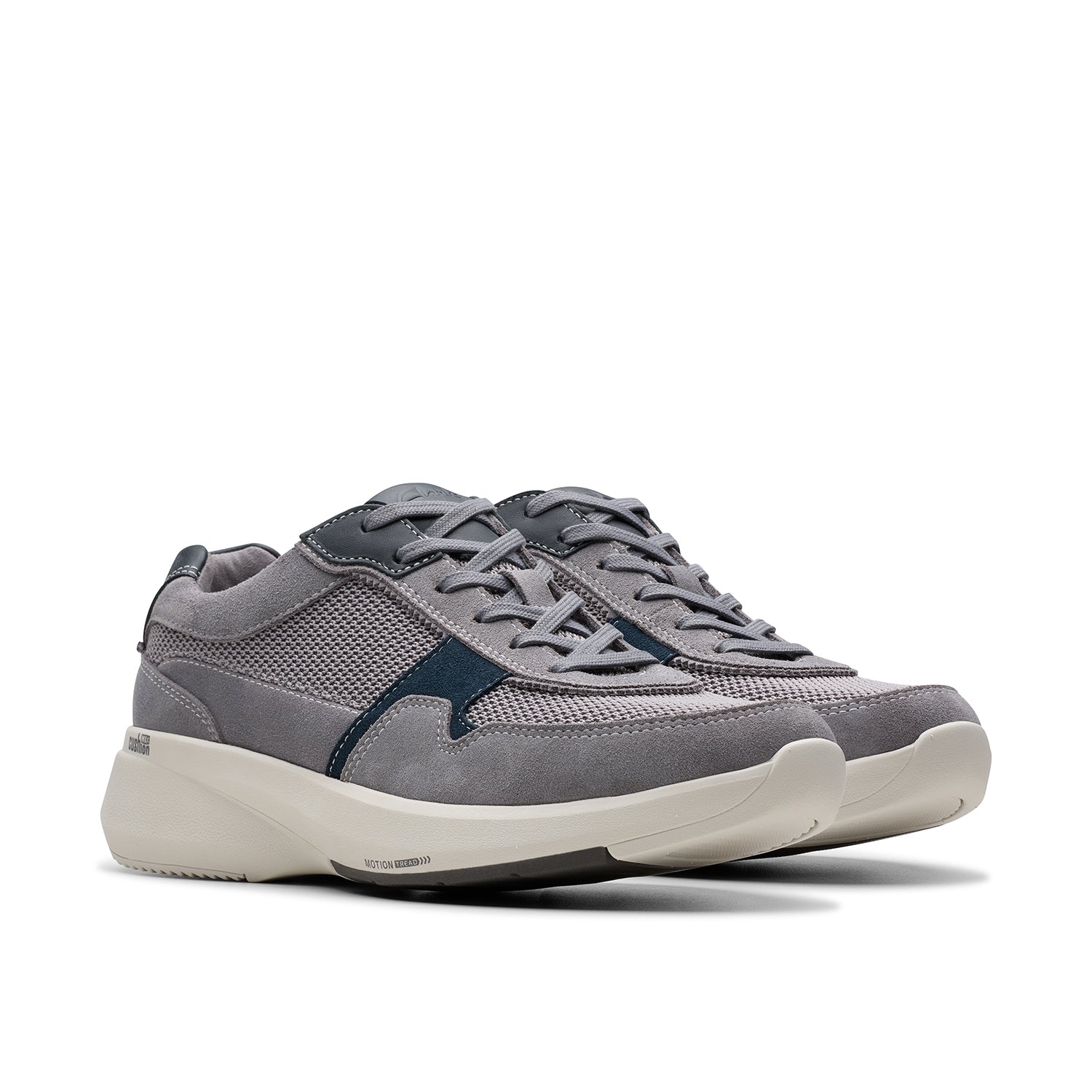 Clarks Lehman Race Suede Trainers Dark Grey