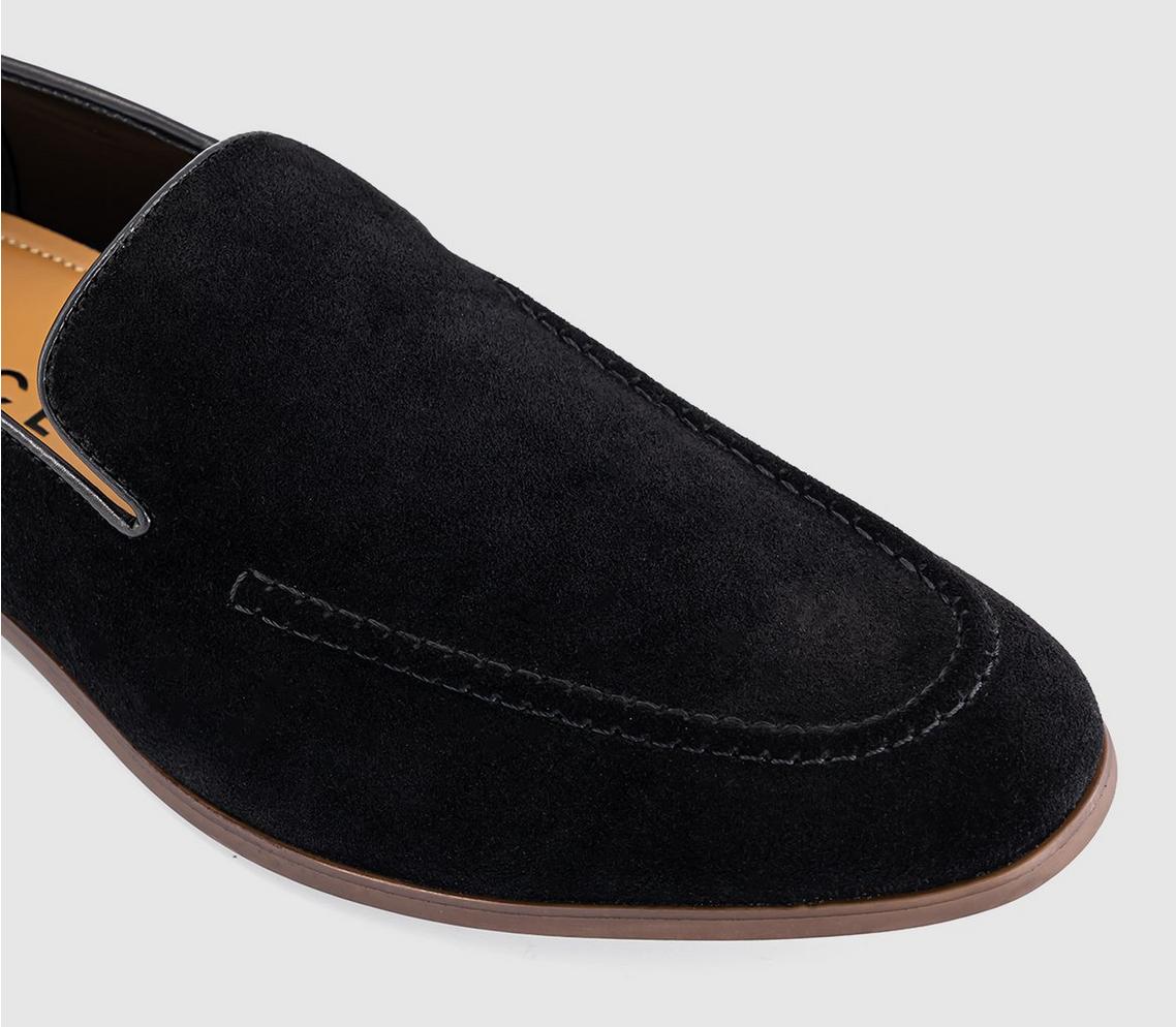 OFFICE Channing Men's Suede Loafers Black Suede