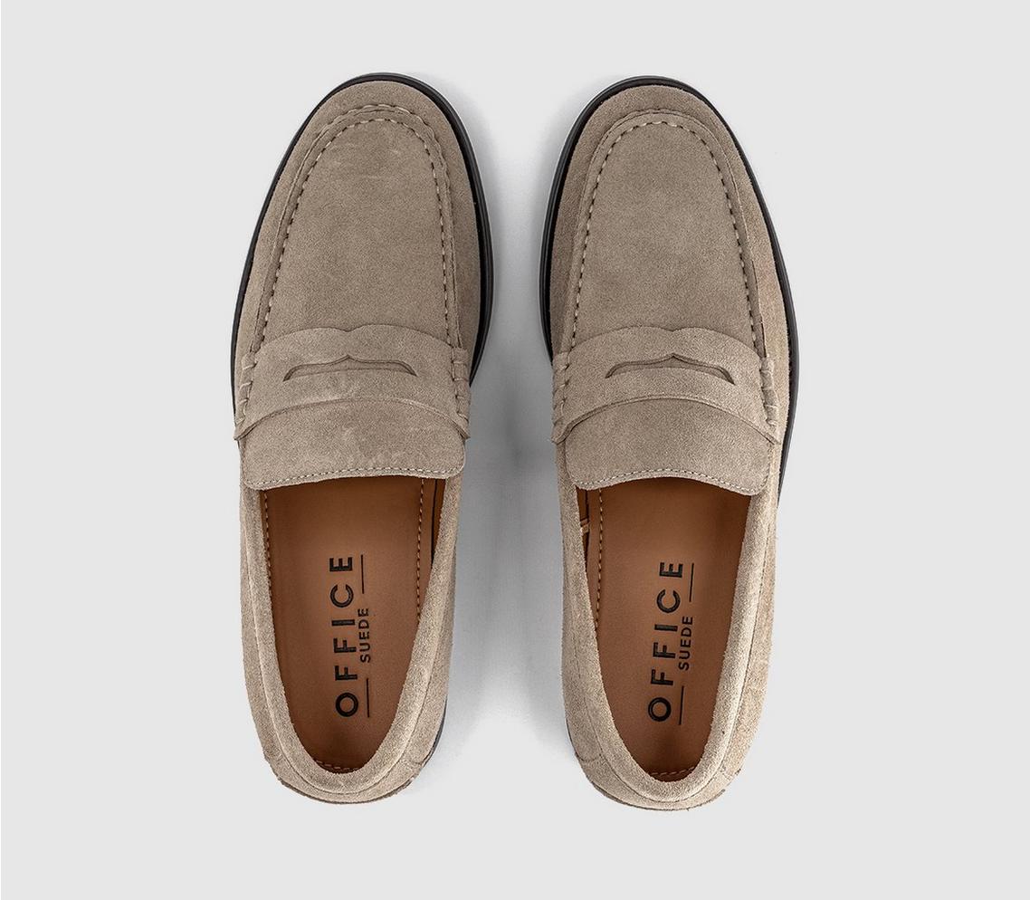 OFFICE Marcel Men's Round Toe Penny Loafers Beige