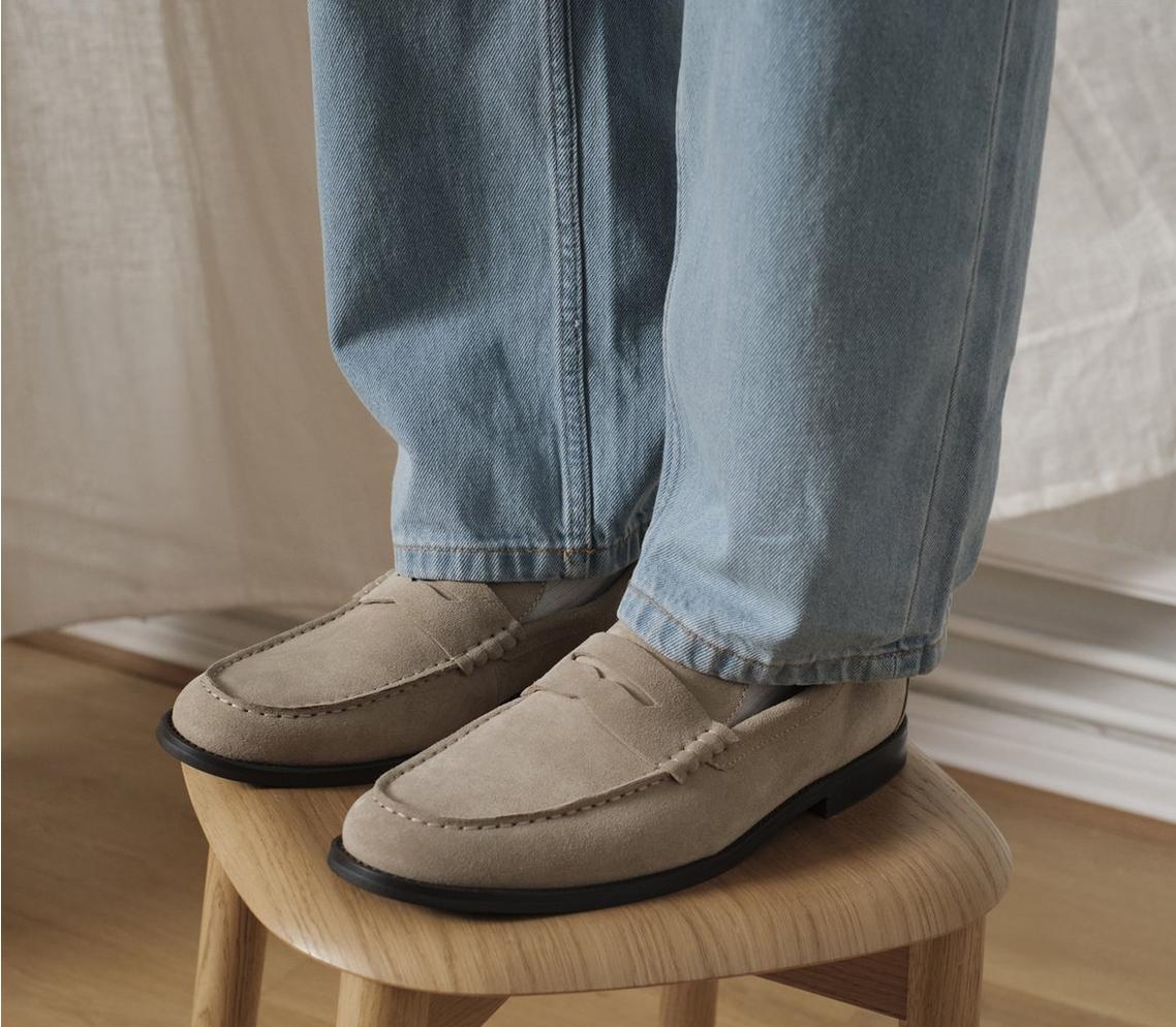 OFFICE Marcel Men's Round Toe Penny Loafers Beige