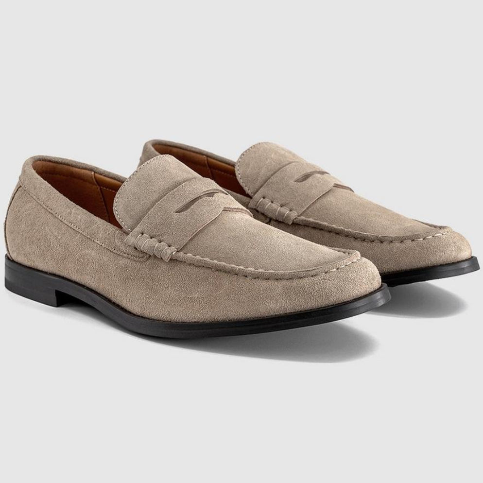 OFFICE Marcel Men's Round Toe Penny Loafers Beige