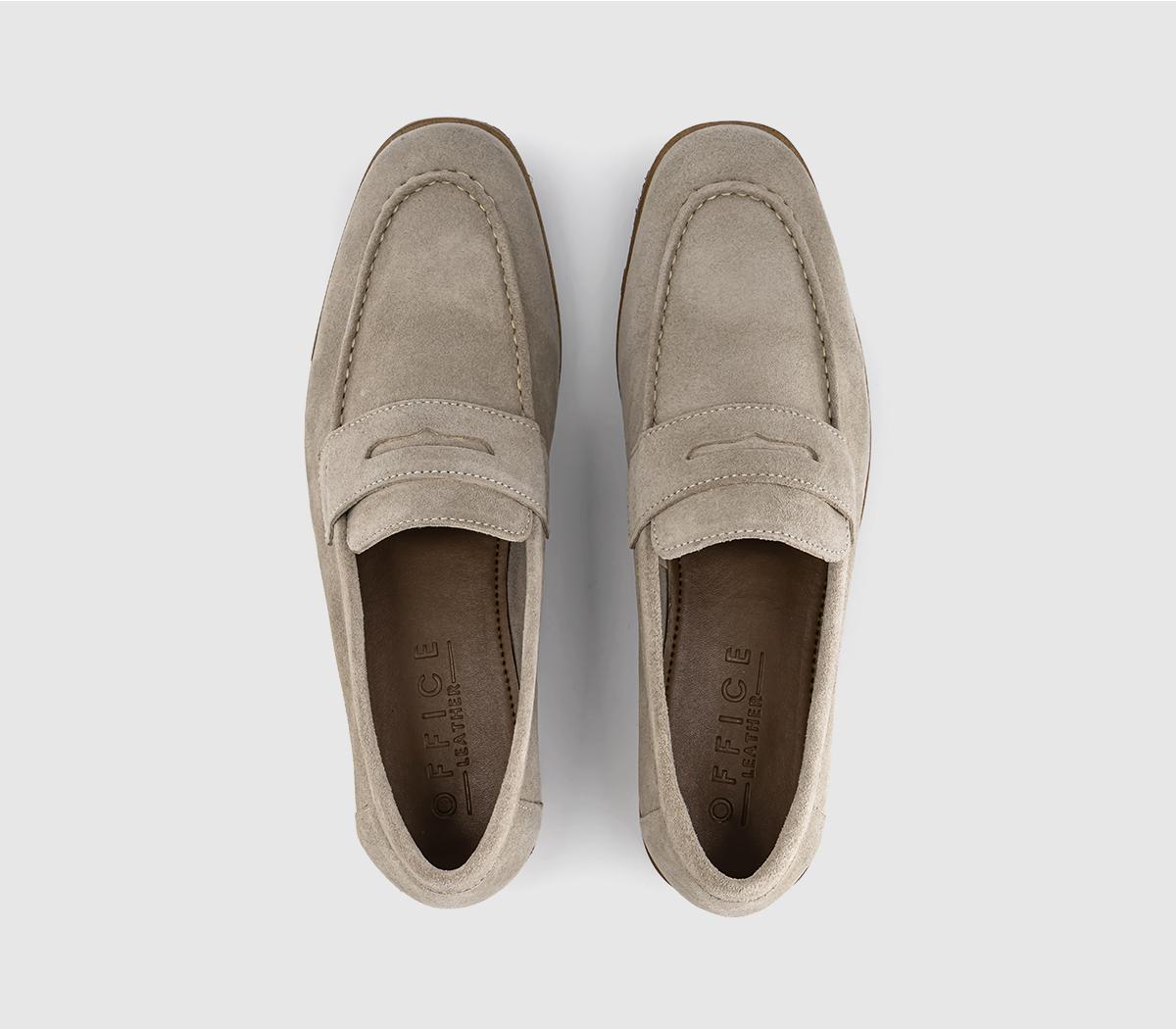 OFFICE Cheshire Men's Penny Loafers Beige Suede