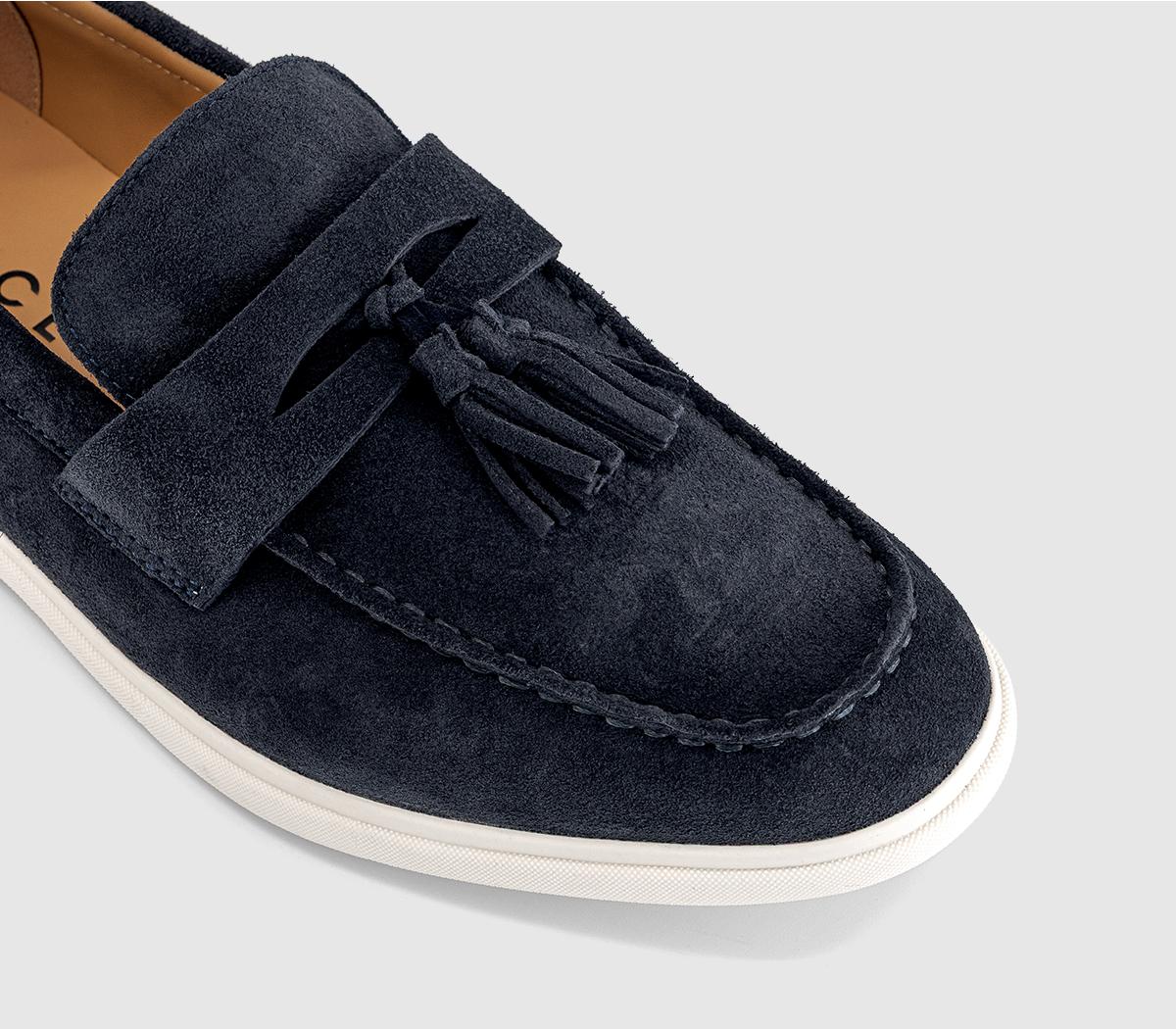 OFFICE Cairo Men's Tassel Loafers Navy Suede