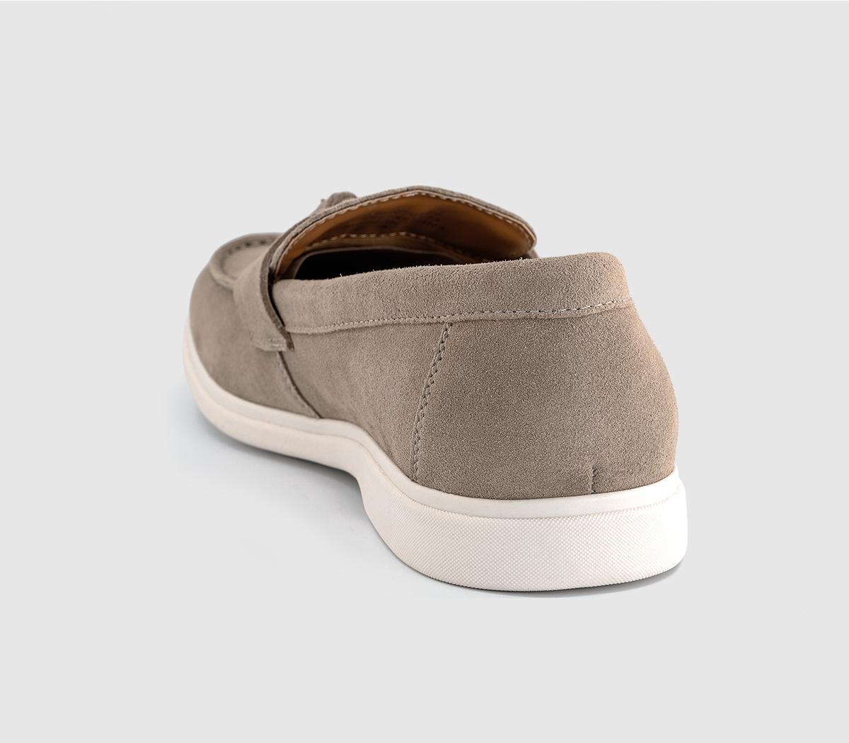 OFFICE Cairo Men's Tassel Loafers Stone Suede