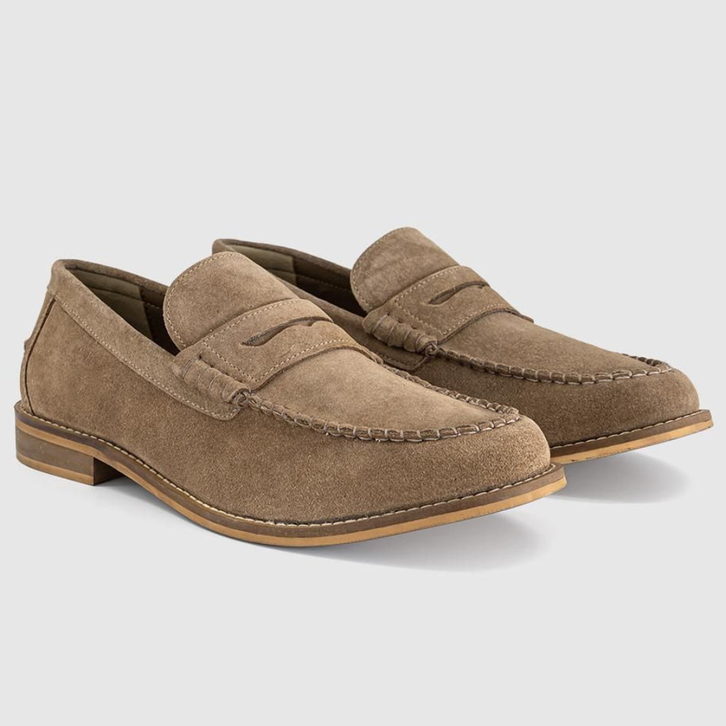 OFFICE Carlisle Men's Casual Penny Loafers Taupe