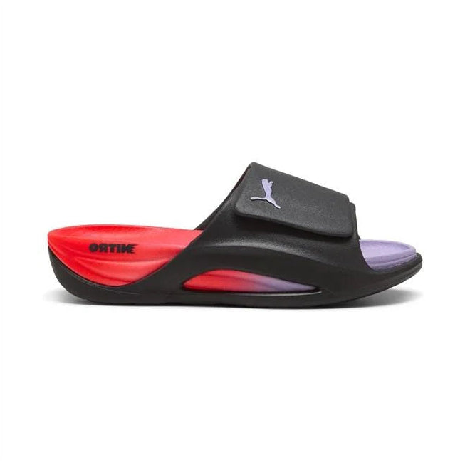 Puma Unisex Casual NITROcat Slide Sandals Moody Gray Light Lavender Ultra Red