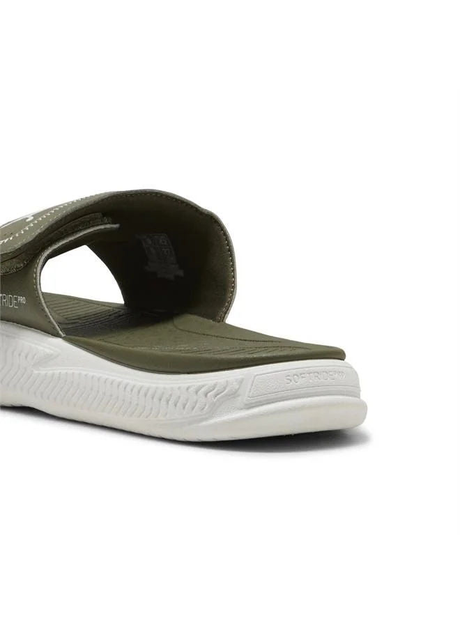 Puma Unisex Casual SoftridePro 24 V Slides Loden Green Warm White