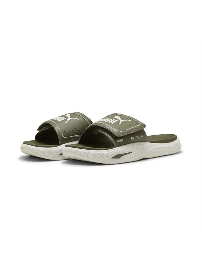 Puma Unisex Casual SoftridePro 24 V Slides Loden Green Warm White