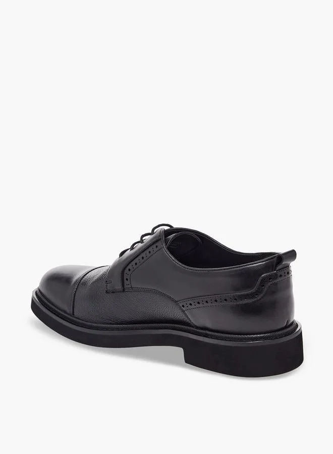 Duchini Men Formal Lace-Up Leather Derby Shoes