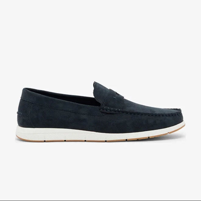 Robert Wood Men Casual Moc-Toe Penny Loafers Navy Hs41021 1