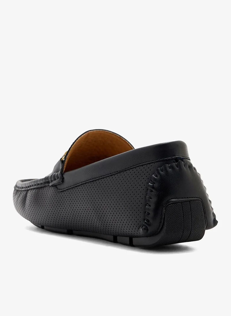 Robert Wood Men Casual Horsebit Driving Loafers Black Hs41020 1