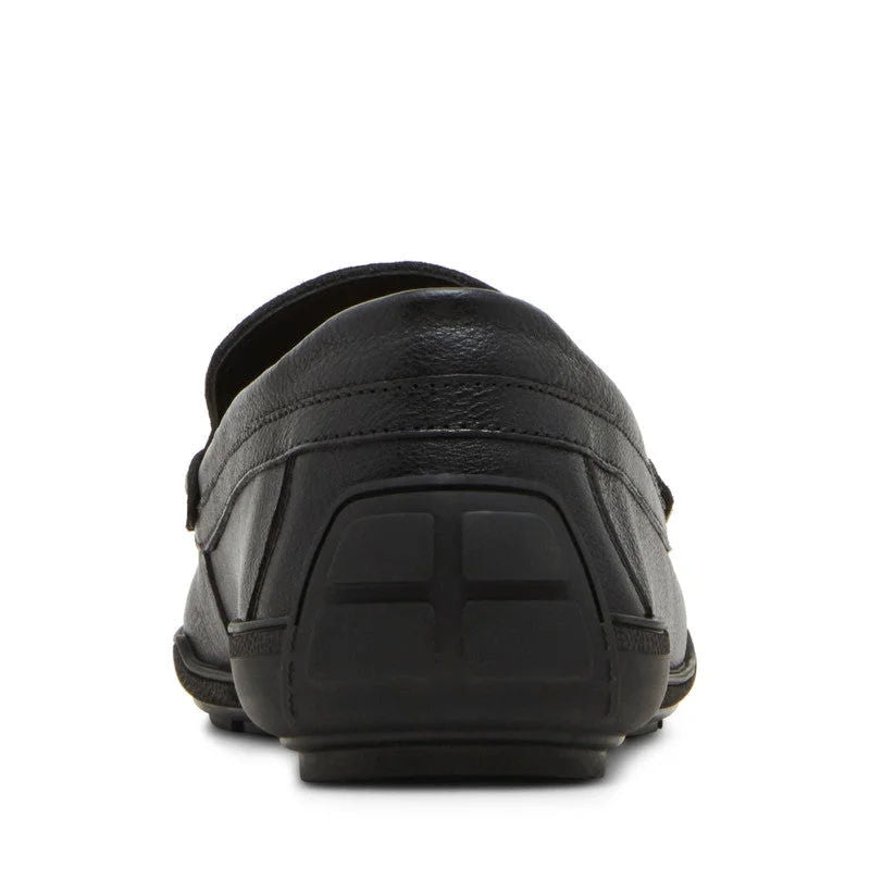 STEVE MADDEN Metal Accent Loafers for Men Black