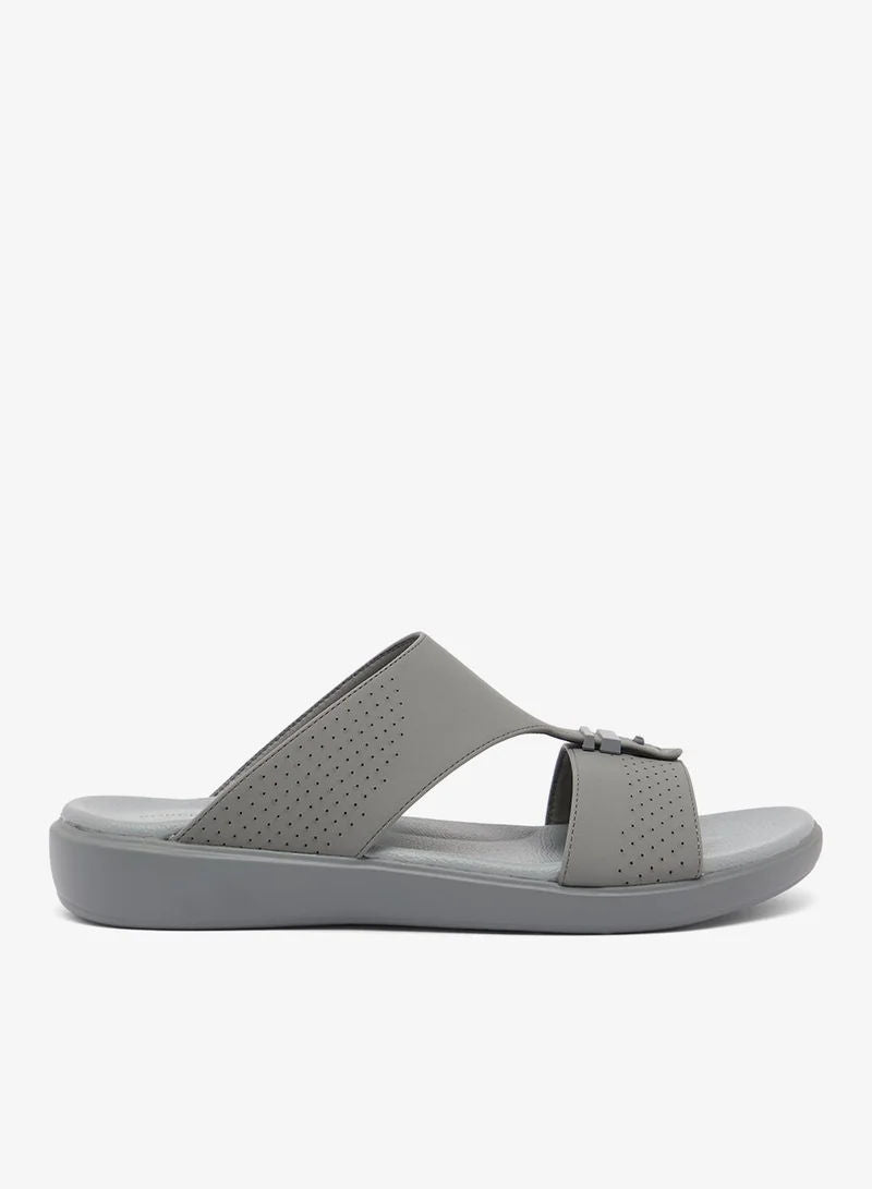 Robert Wood Men Arabic Fashion Slippers Grey C 839
