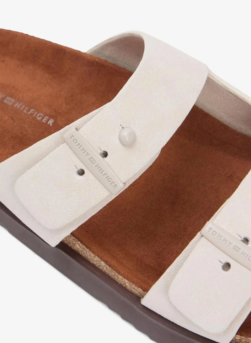 Tommy Hilfiger Suede Buckle Cork Footbed Sandals
