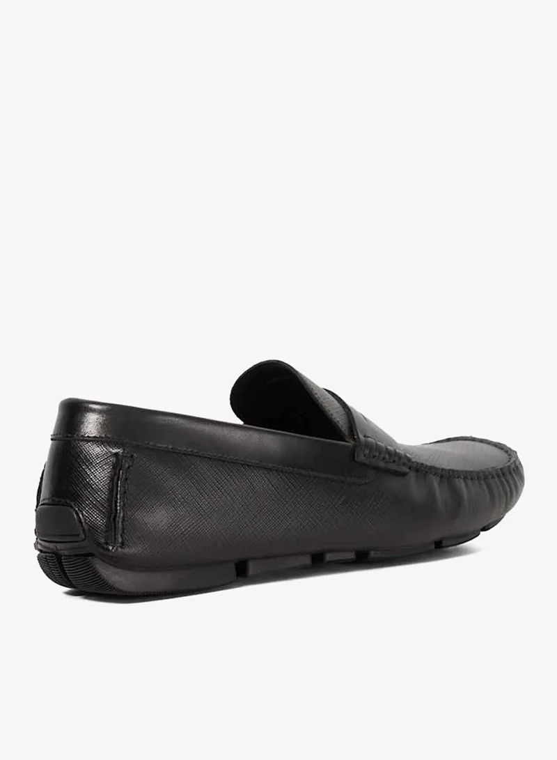 Dune London Men Formal Slip-On BRAVERRY Textured Loafers