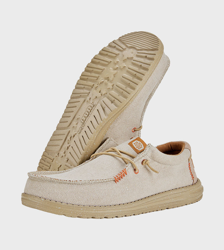 HEY DUDE WALLY Coastline Jute Slip-On Shoes Beige
