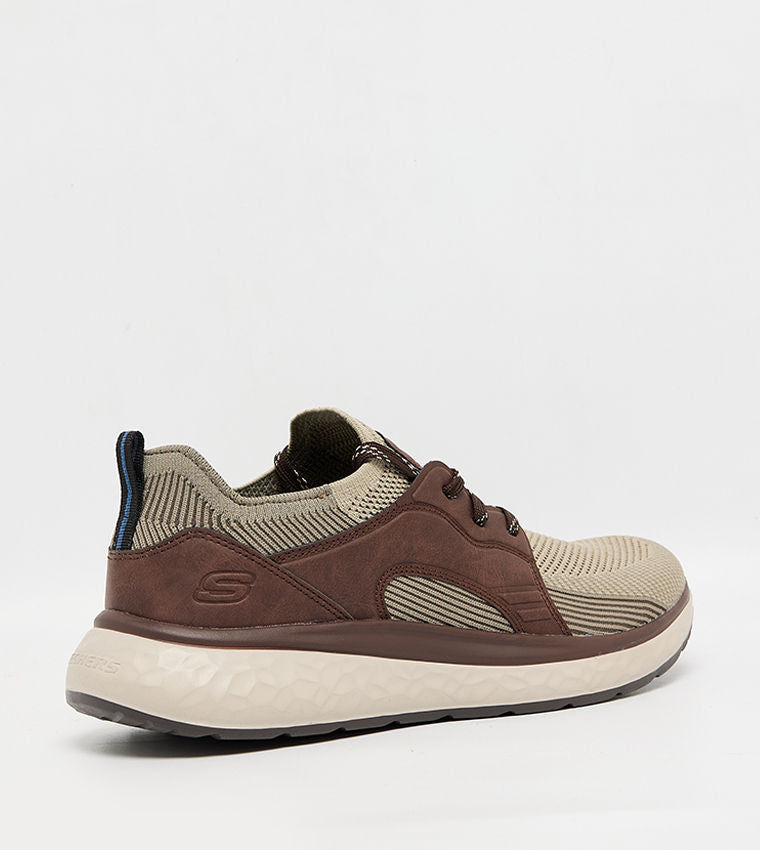 Skechers Men Casual LANCER Color Block Runner Sneakers Brown 210986-TPBR_TAUPE-BROWN