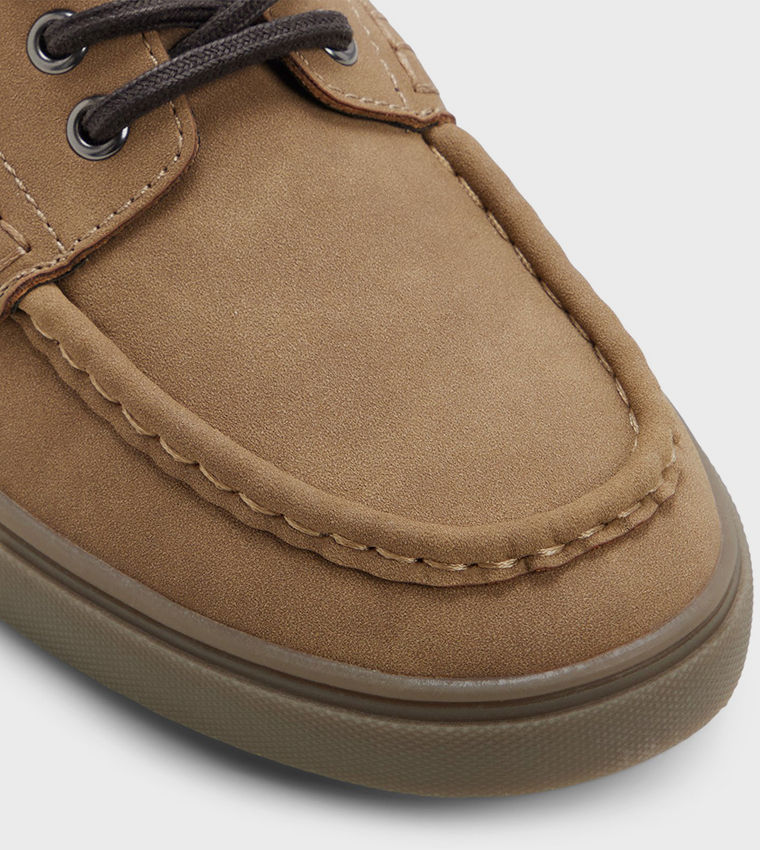 Call It Spring BALBOA Solid Lace-Up Shoes Taupe Low Top