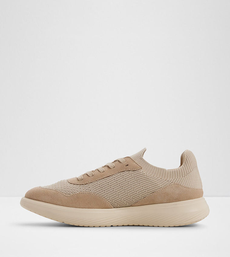 Aldo Men Casual DOYLE Textured Lace-Up Sneakers Beige 20DOYLE276_Light-Beige