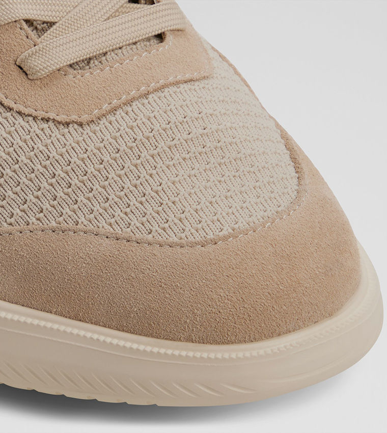Aldo Men Casual DOYLE Textured Lace-Up Sneakers Beige 20DOYLE276_Light-Beige