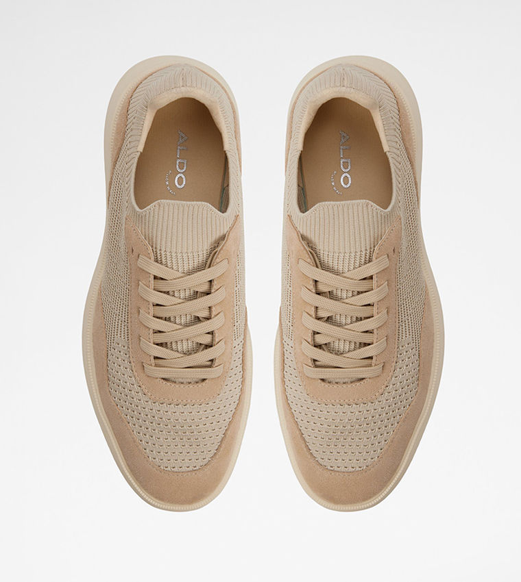 Aldo Men Casual DOYLE Textured Lace-Up Sneakers Beige 20DOYLE276_Light-Beige