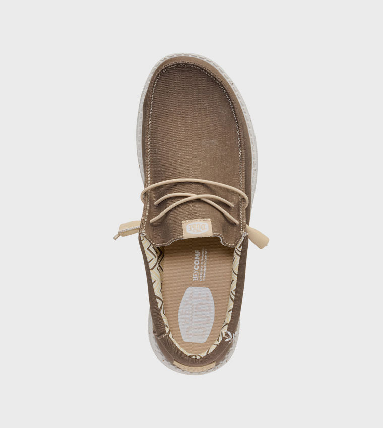 HEY DUDE Men Casual WALLY Stretch Canvas Slip-On Shoes