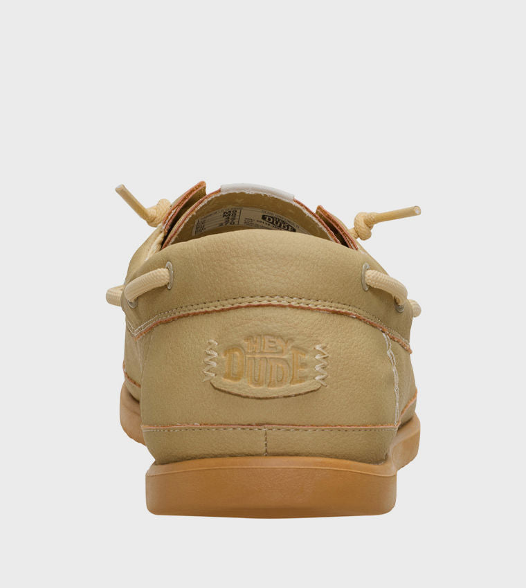 HEY DUDE Men Casual HARBOR Lo Classic Slip-On Shoes Beige