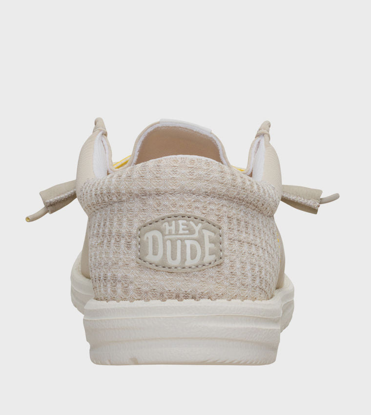 HEY DUDE Men Casual WALLY Funk Multi Mesh Slip-On Shoes Beige
