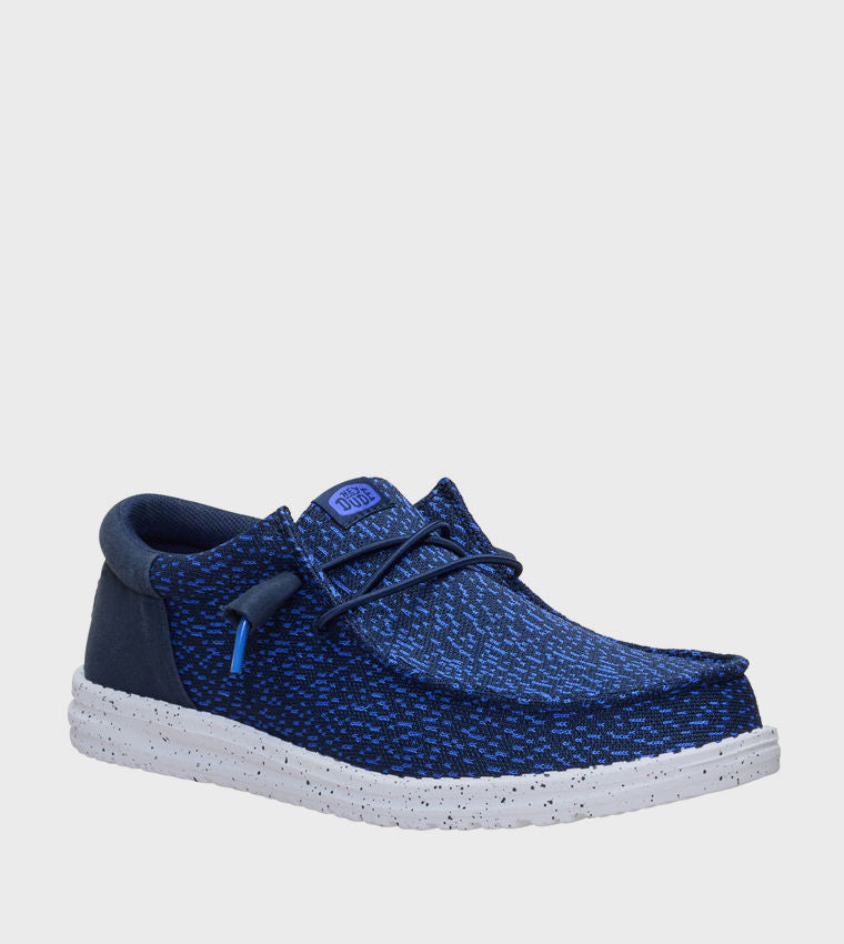 HEY DUDE Men Casual WALLY Funk Stretch Speckle Slip-On Shoes