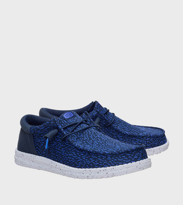 HEY DUDE Men Casual WALLY Funk Stretch Speckle Slip-On Shoes