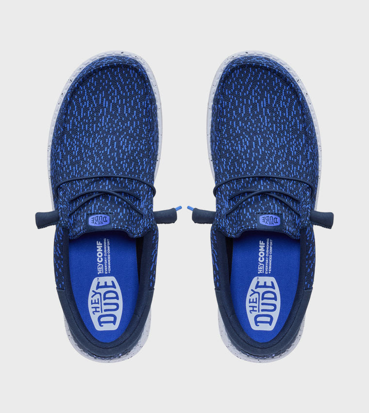 HEY DUDE Men Casual WALLY Funk Stretch Speckle Slip-On Shoes
