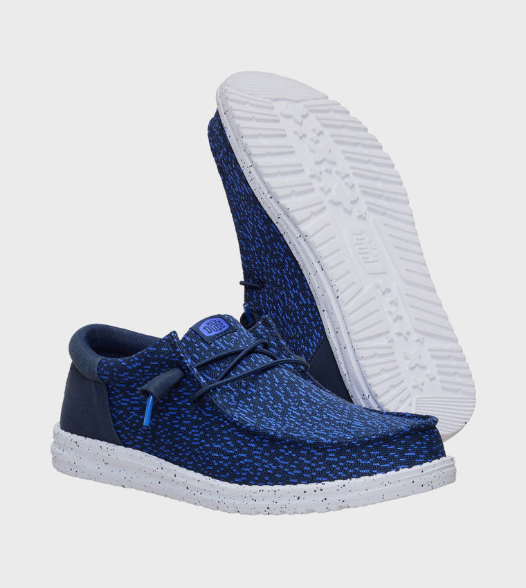 HEY DUDE Men Casual WALLY Funk Stretch Speckle Slip-On Shoes