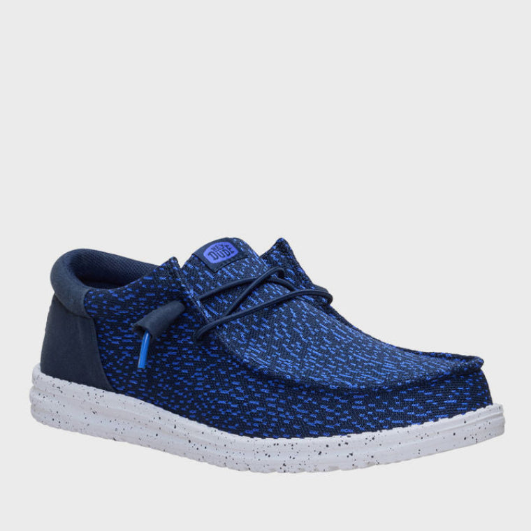HEY DUDE Men Casual WALLY Funk Stretch Speckle Slip-On Shoes