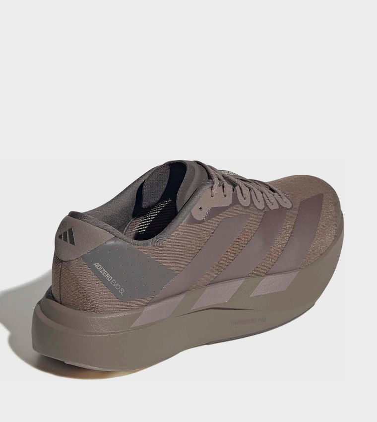 Adidas Adizero Evo SL Stripe Detail Running Shoes Brown