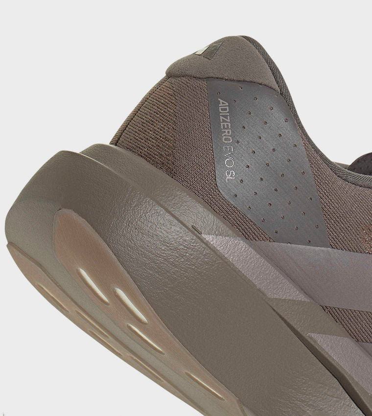 Adidas Adizero Evo SL Stripe Detail Running Shoes Brown