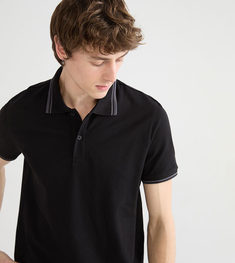 Short Sleeves Pique Polo T-Shirt