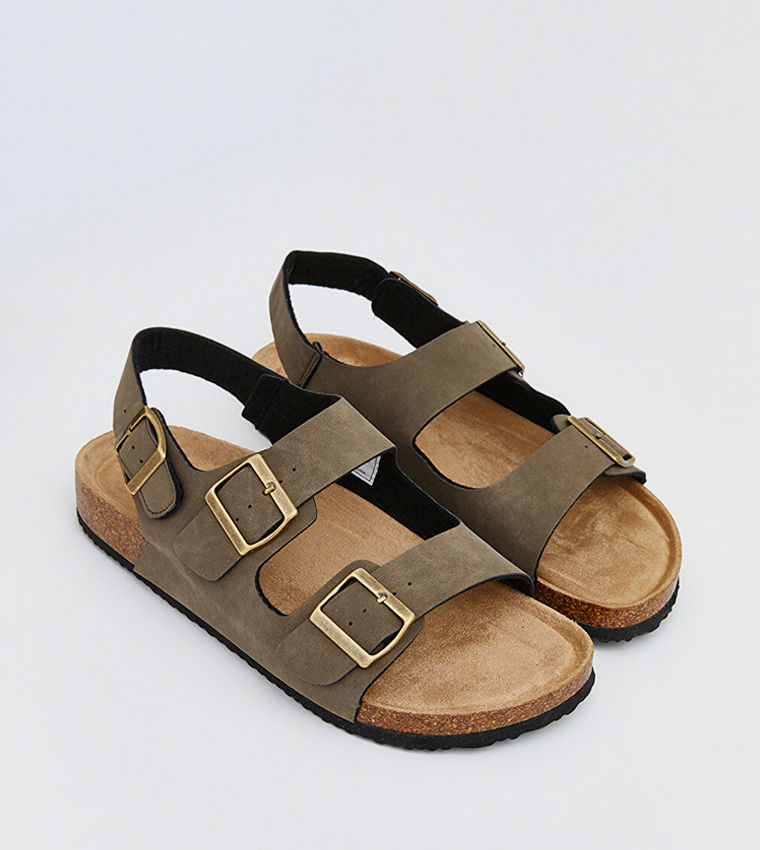 LC Waikiki Men Casual Solid Buckle Detail Slingback Sandals