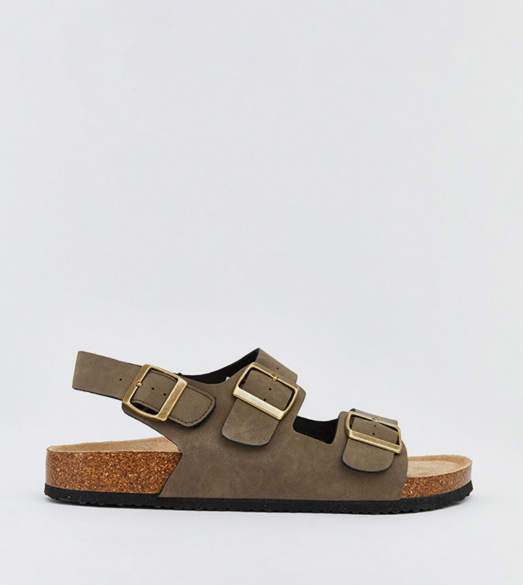 LC Waikiki Men Casual Solid Buckle Detail Slingback Sandals