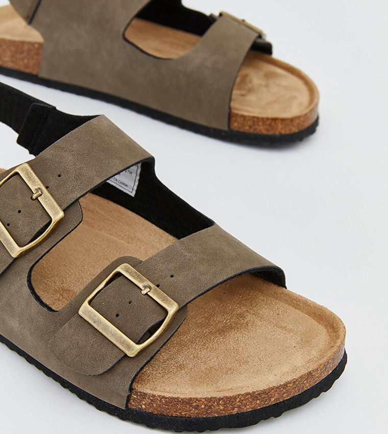 LC Waikiki Men Casual Solid Buckle Detail Slingback Sandals