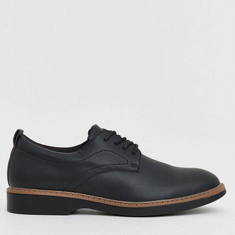 LC Waikiki Men Formal Solid Round Toe Lace-Up Shoes